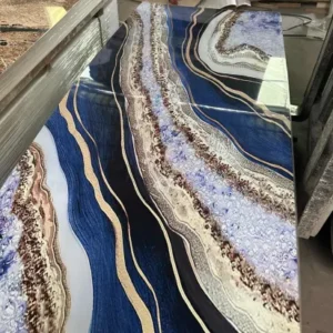 3D Marble sheets navy blue gold